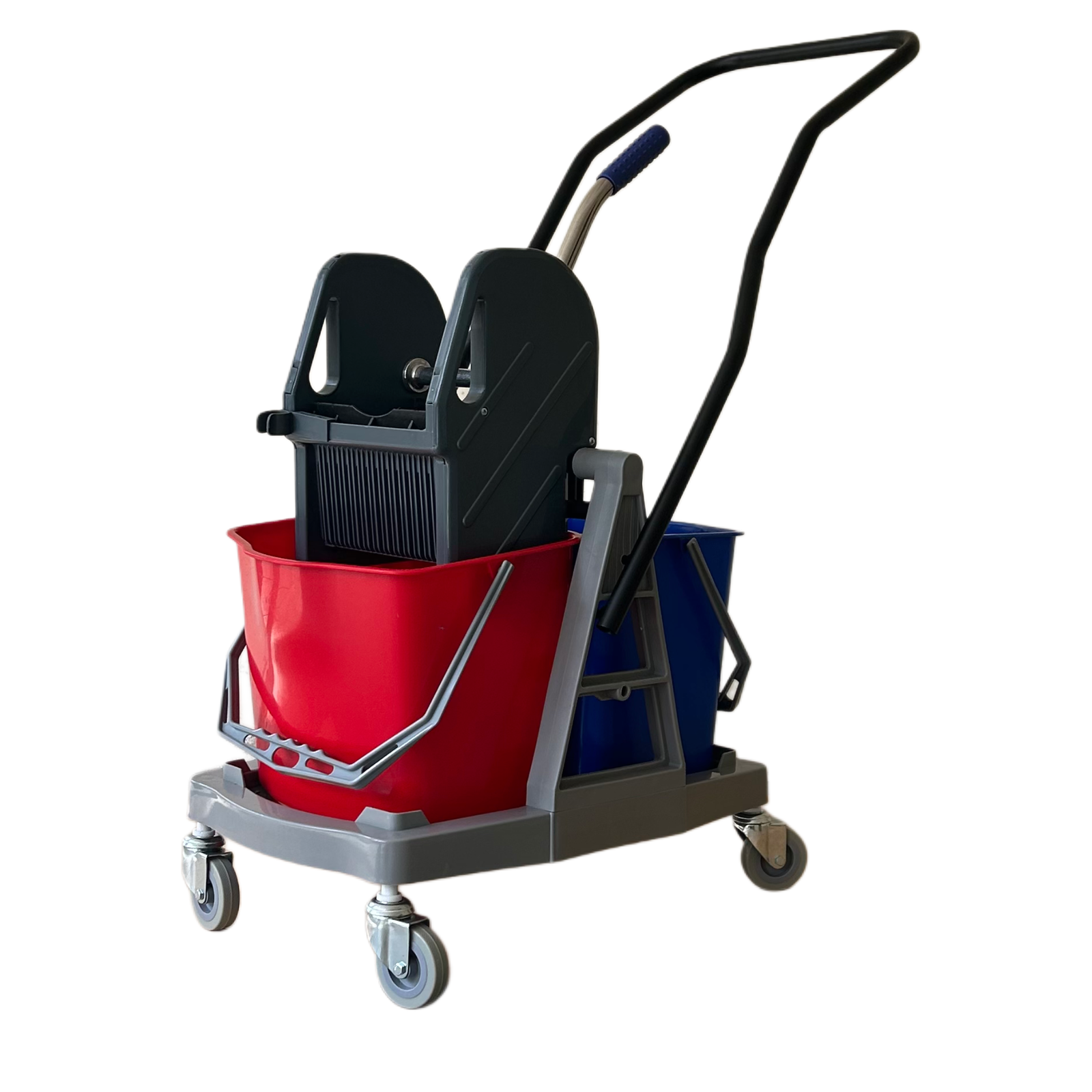 Plastikinis 2x18l kibirų vežimėlis